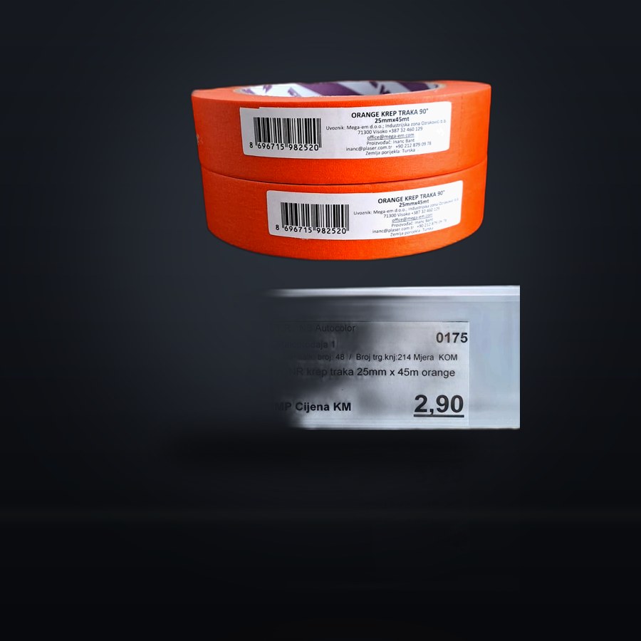 NR krep traka 25mm x 45m orange