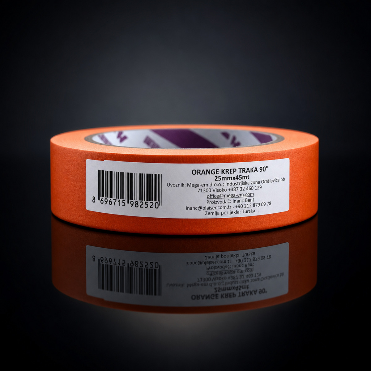 NR krep traka 25mm x 45m orange