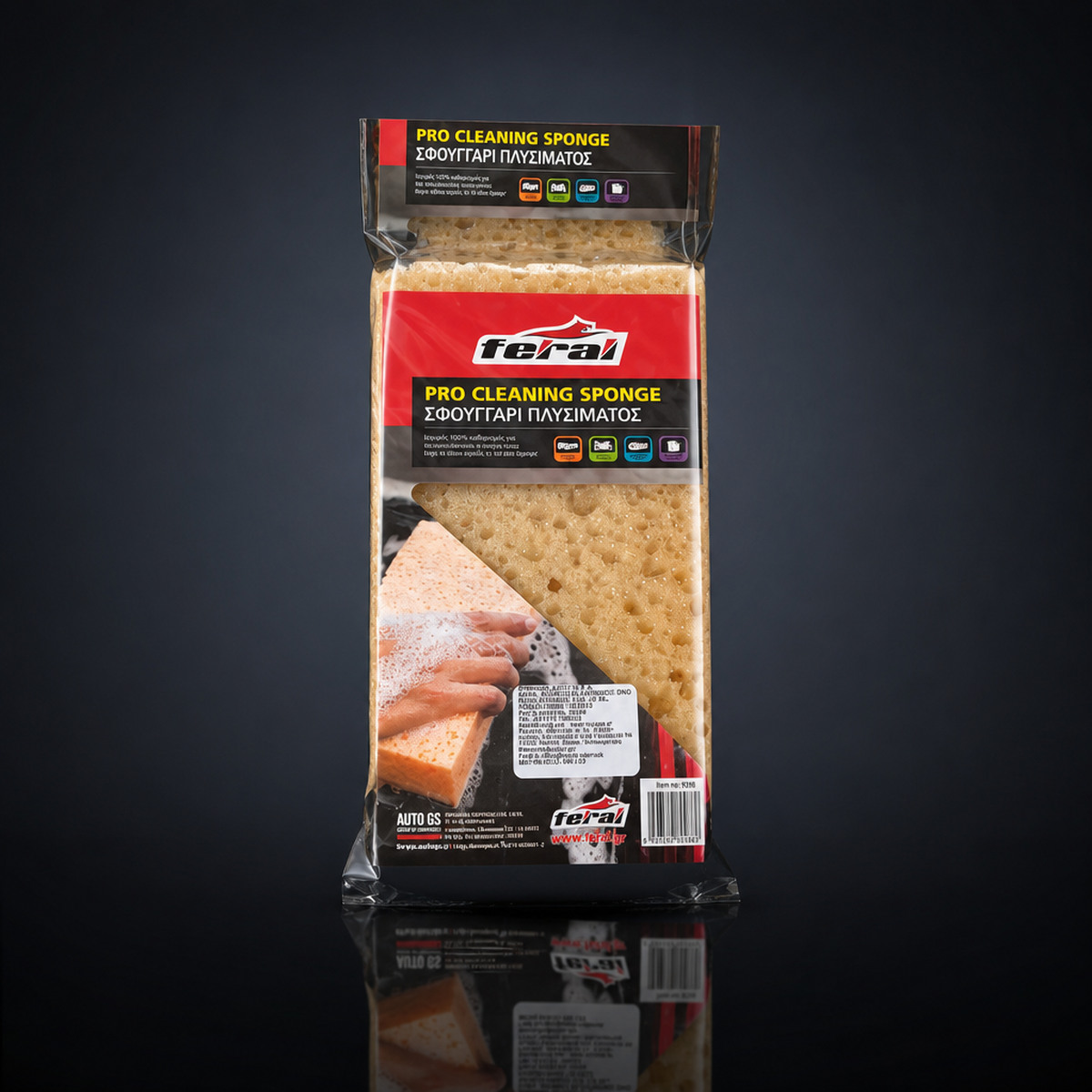 FERAL Pro cleaning sponge natura
