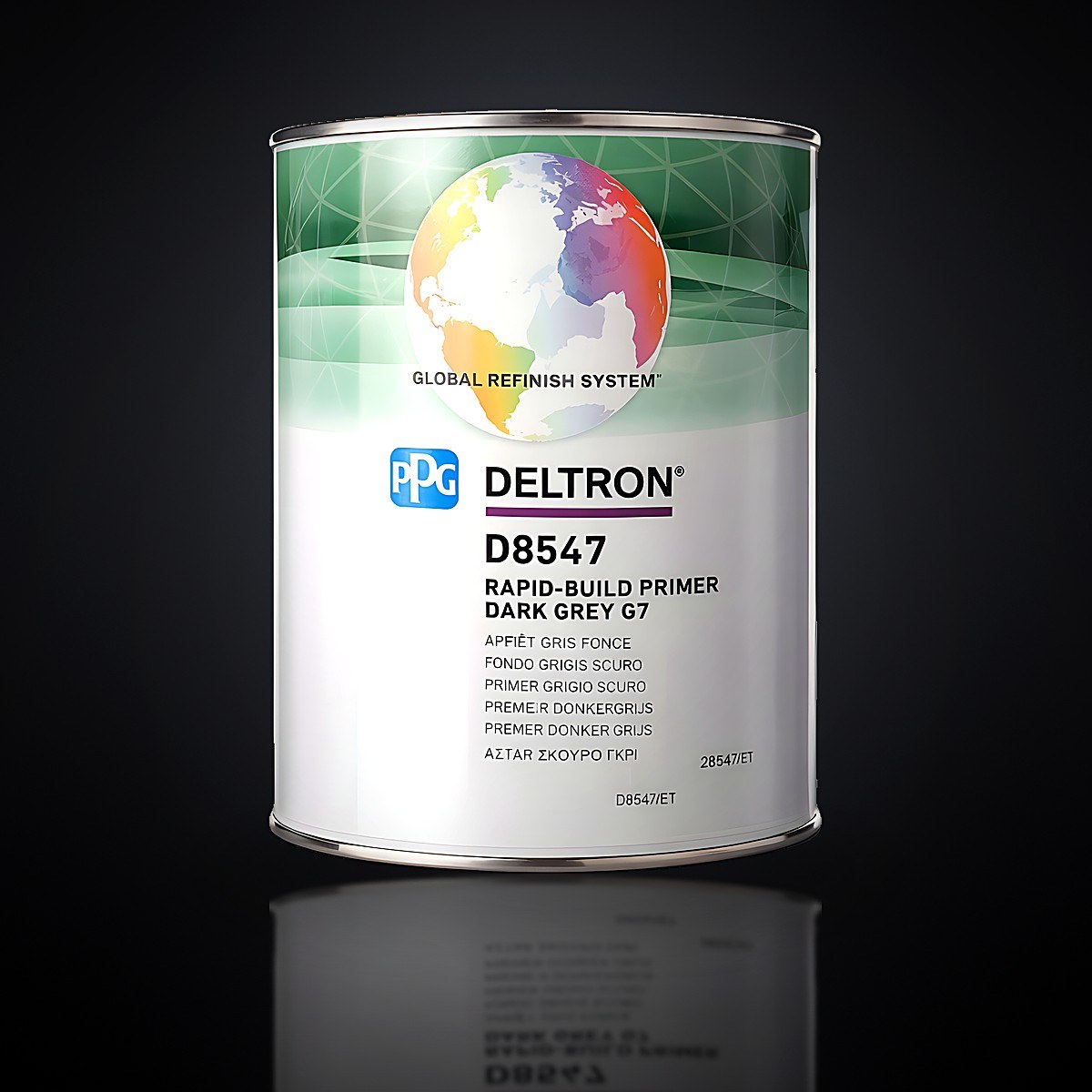 PPG Deltron D8547 Rapid-Build Primer Dark Grey G7 1 l
