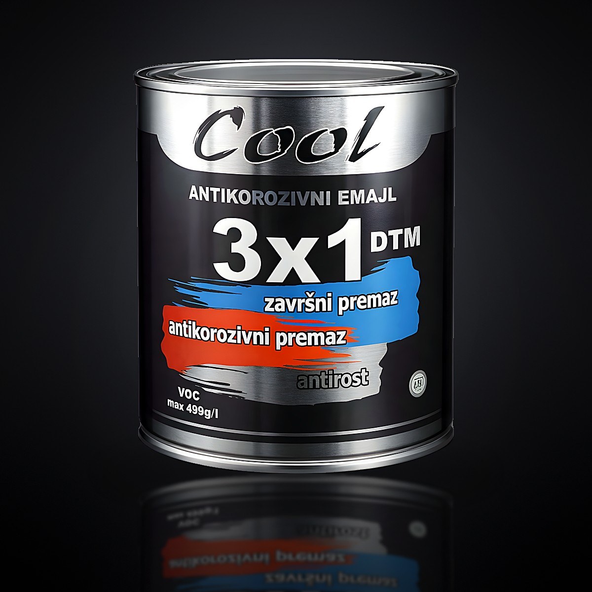 Cool 3x1 crna mat 0,75l